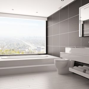 Lichtdurchflutetes Badezimmer